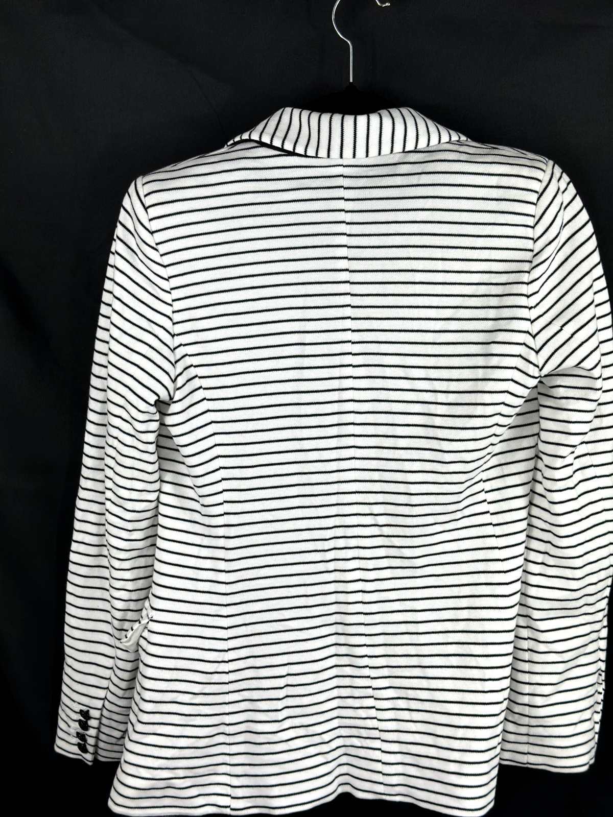 Women's Ralph Lauren Black and White Striped Blazer- Size Medium