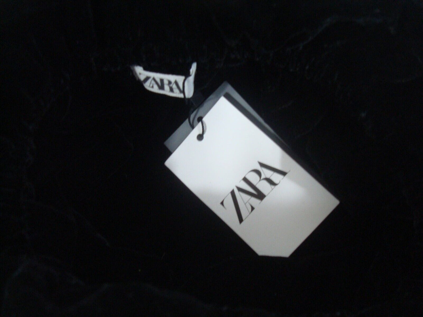 Zara Black Spade Pattern Bag