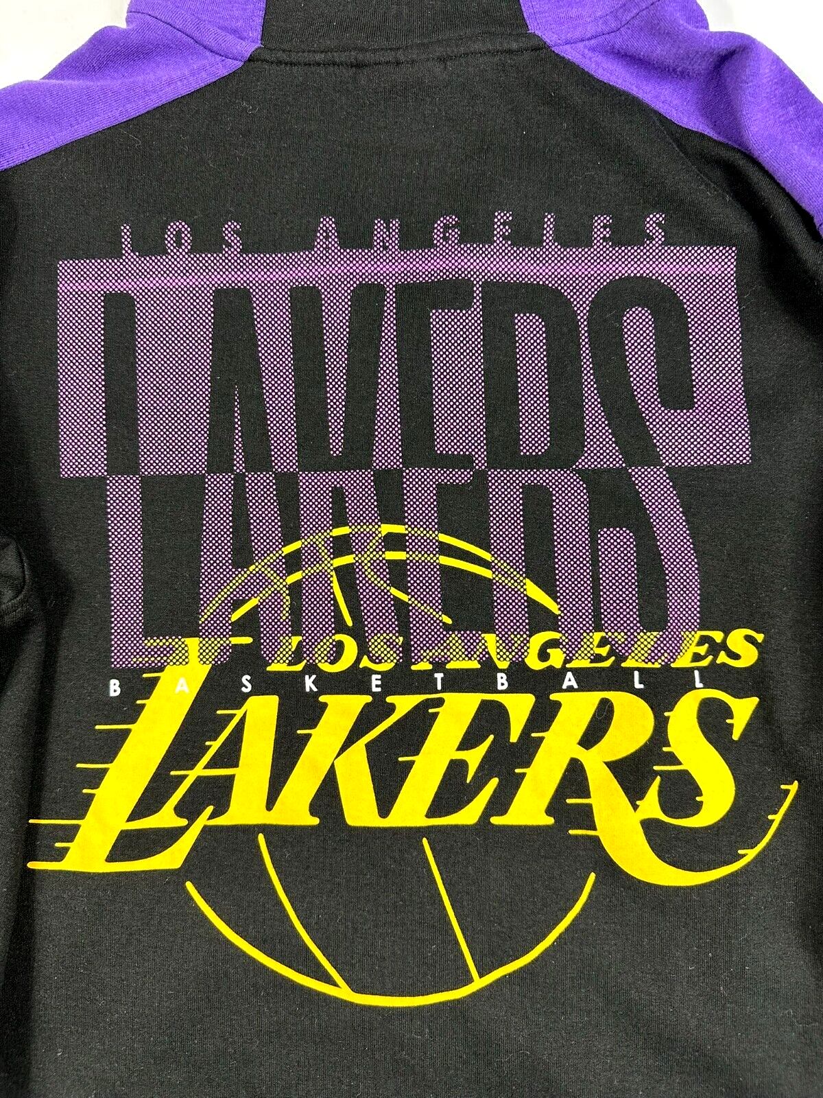 Men's Official NBA Los Angeles Lakers Zip Up Long Sleeve Jacket- Size L