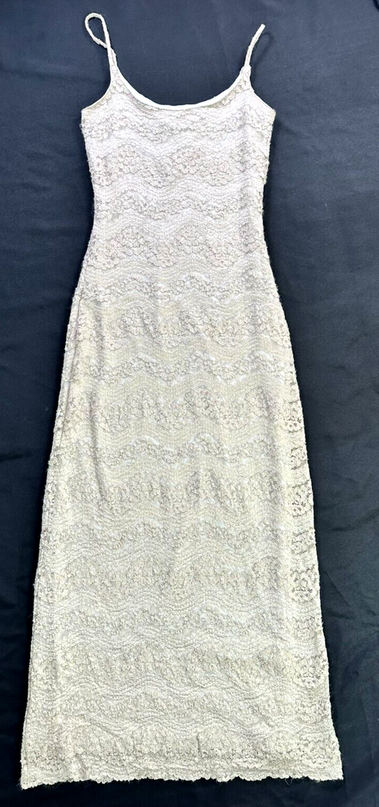 Women's Ivory Lace Faith Couture By Michele Gonda Long Dress- Size S