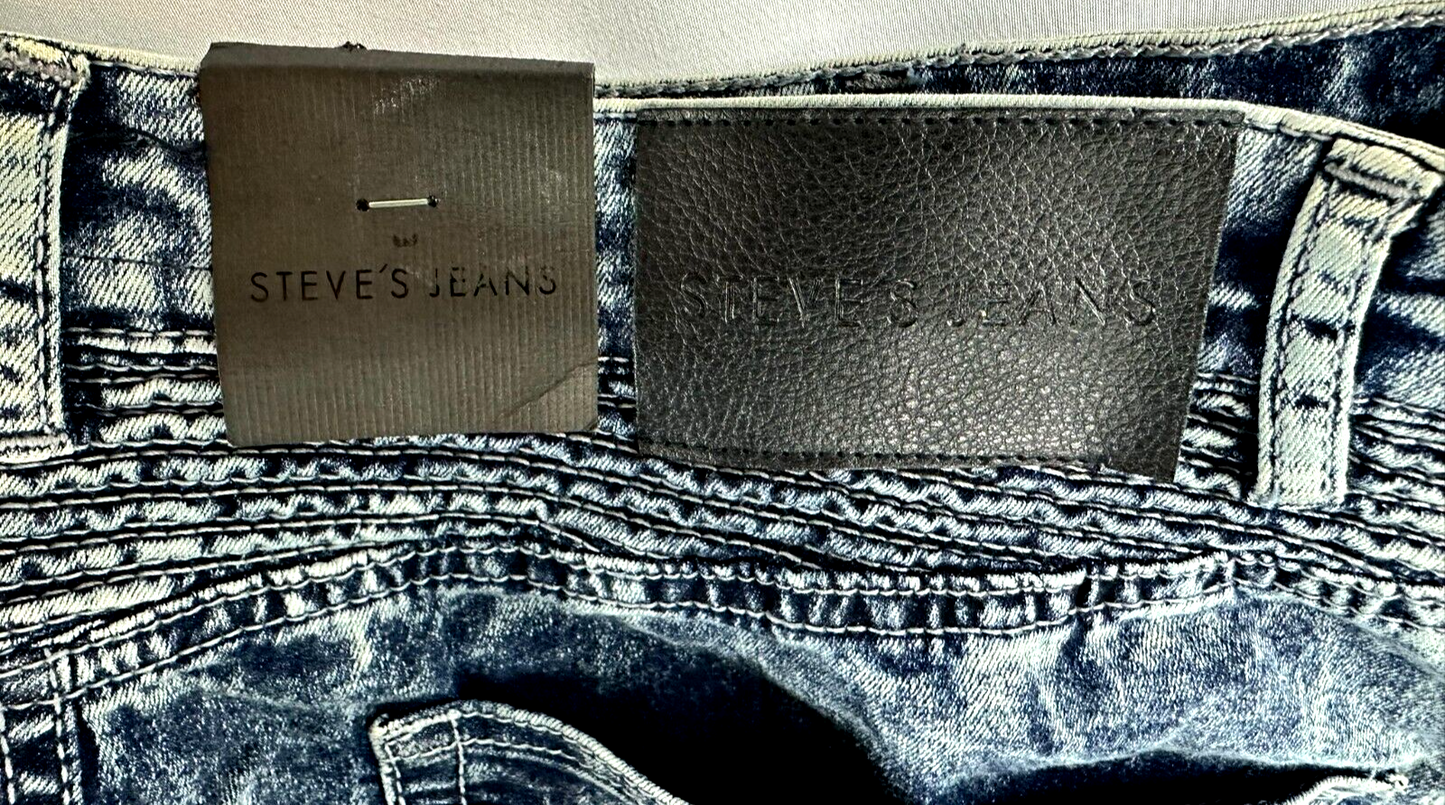 Men's Steve's Brand Stretch Skinny Fit Jeans- Size 36/32