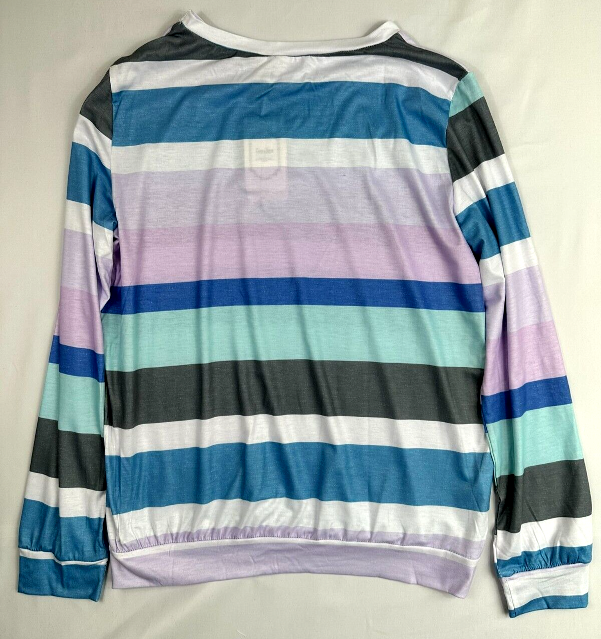 Women's Coeur de Vague Long Sleeve Stretch Striped Shirt- Size XL
