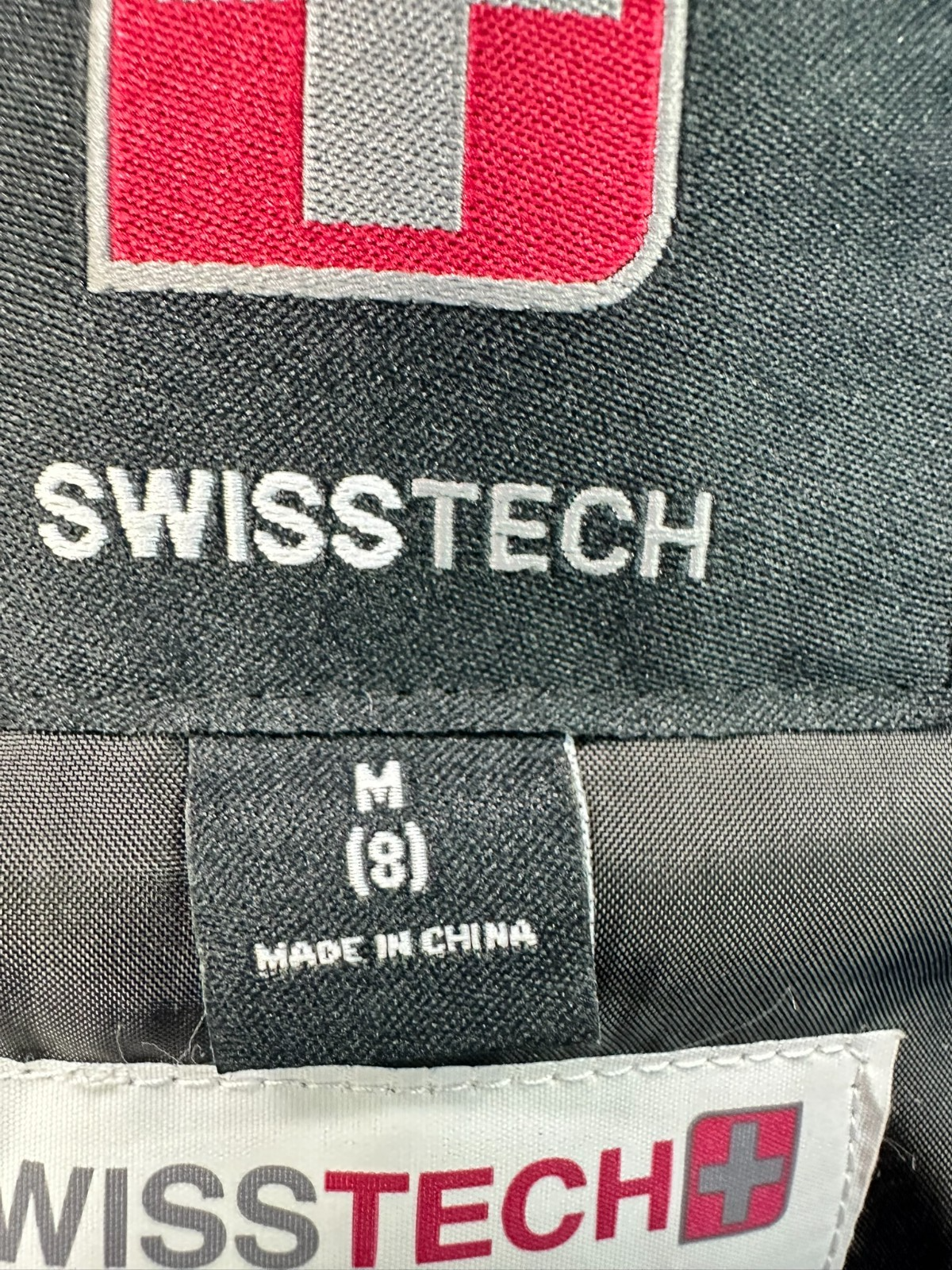 Youth Black SwissTech Ski/ Snow Bib Pants Suspenders W/ Pockets- Size M (9)