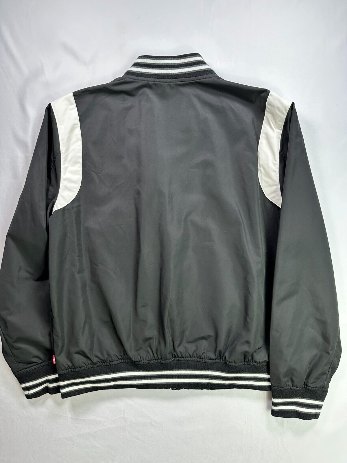 Men's Levi's Black & White Varsity Zip Jacket- Size L