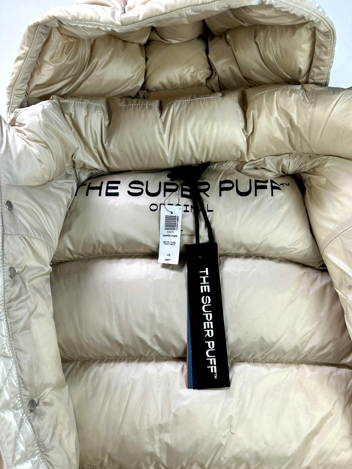 Women's Matte Pearl Original Super Puff Puffer Jacket- Size L