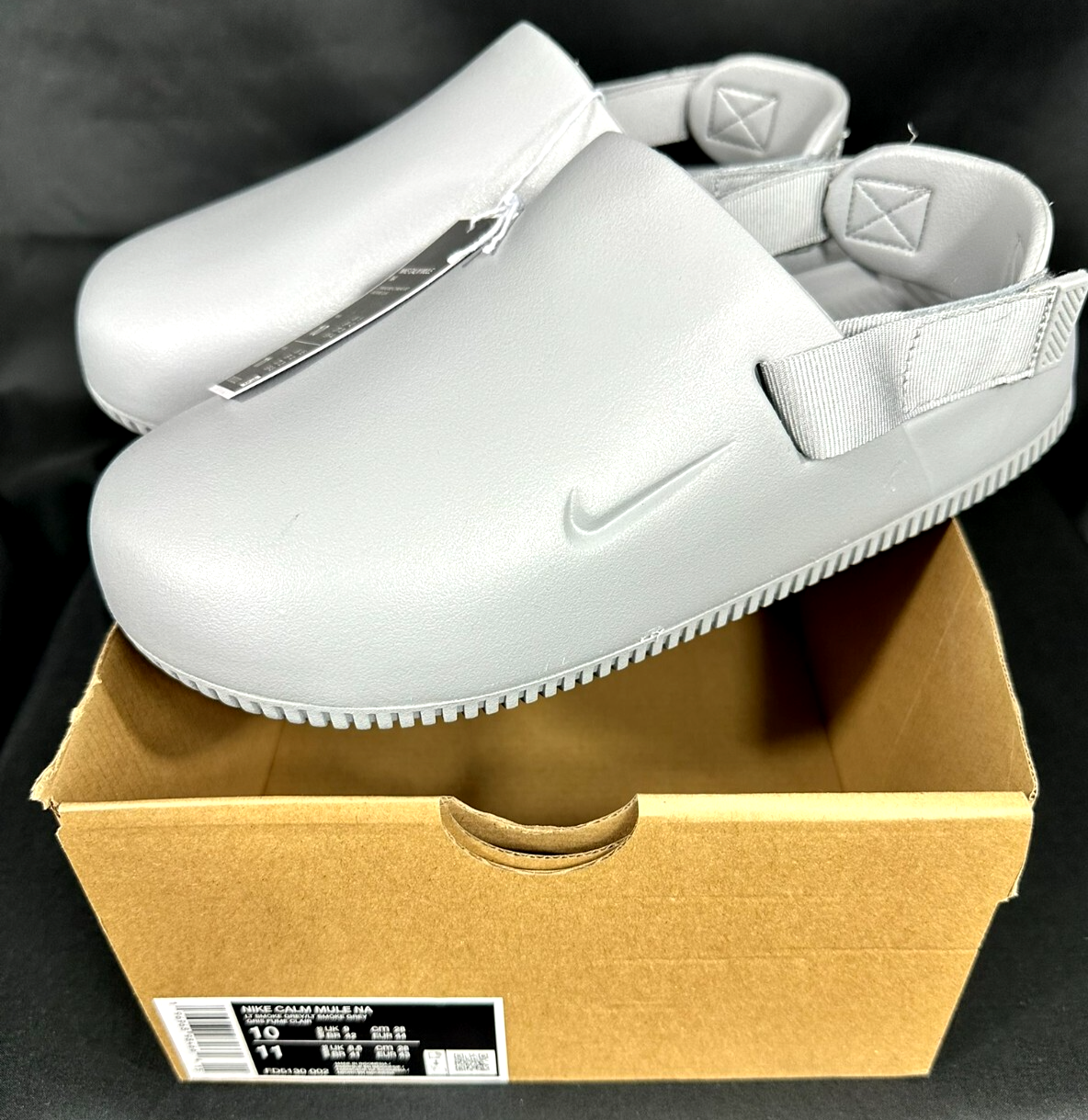 Men’s Nike Calm Mule NA Light Smoke Grey (FD5130-002)- Size 10