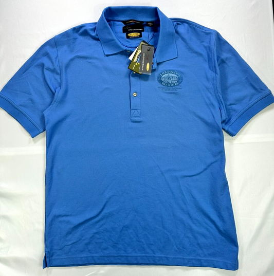 Men's Blue Greg Norman Portofino Bay Hotel Orlando FL Golf Polo Shirt- Size L