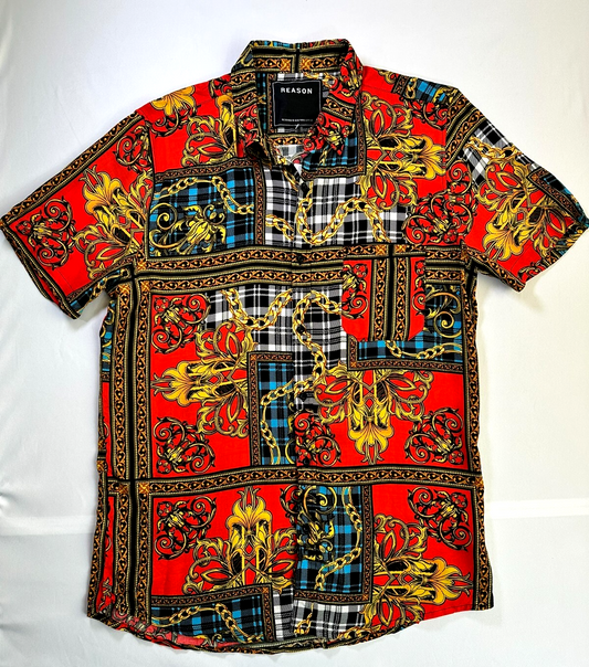 Men's Reason NYC Brand Button Up Shirt- Size XL