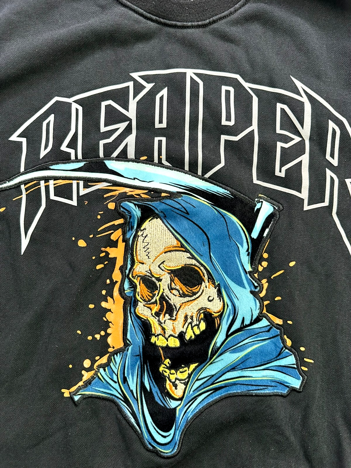Men's Black Roku Studio Reaper Patch French Terry Sweatshirt- Size S