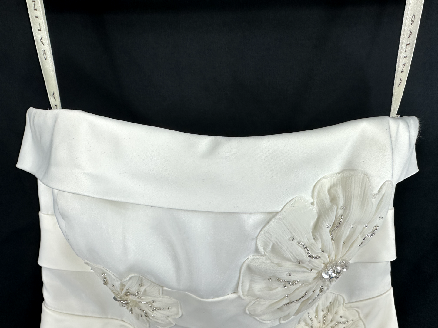 Women's Galina Tea Length Wedding Dress- Ivory ES9895 Size 6