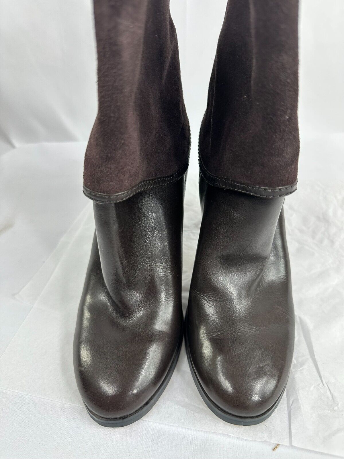 Women's Michael Kors Dark Brown Boots- Gold Hardware- Size 6.5M