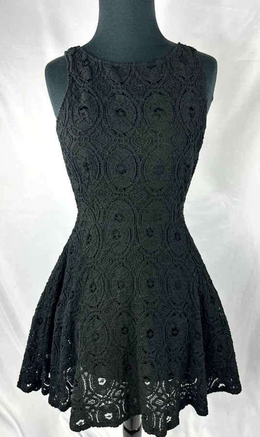 Women's Black BB Dakota Lace Fit & Flare Dress- Size 0
