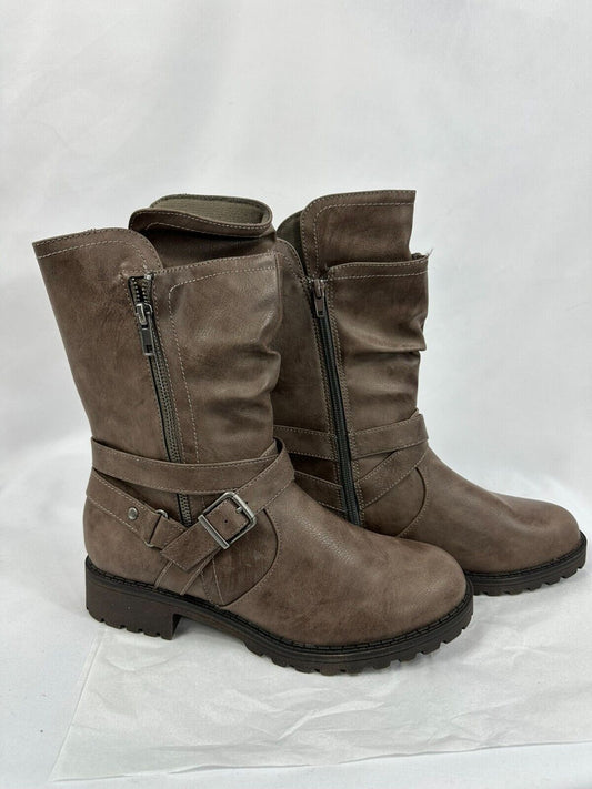 Women's Maurices Casey Mid Calf Moto Boot- Size 9.5M