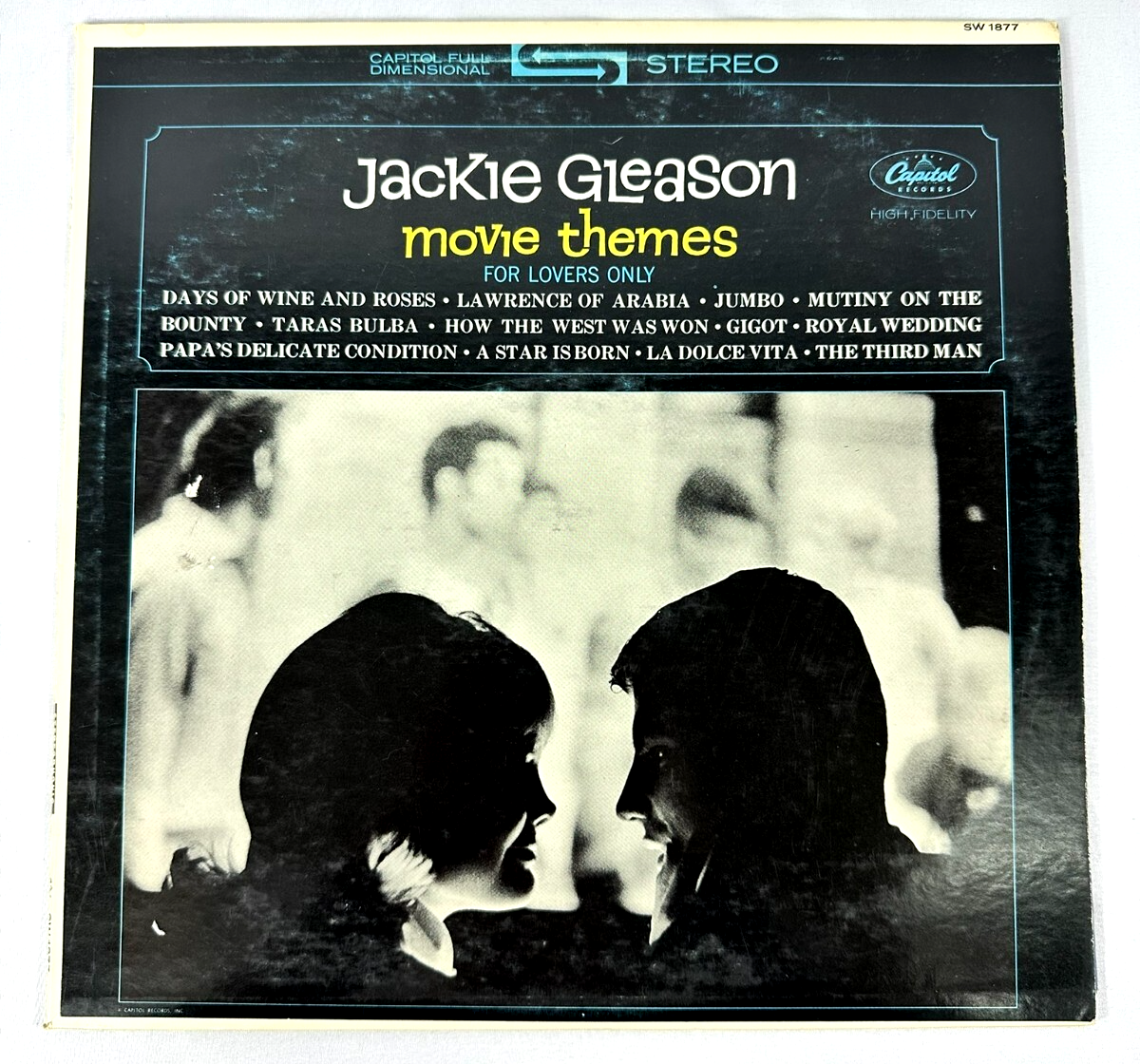 Jackie Gleason Movie Themes For Lovers Only SW 1877 VG+ 12in Vinyl Record Album