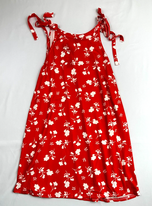 Women's Lily By Farmiana Red & White Stretch Sundress- Size L