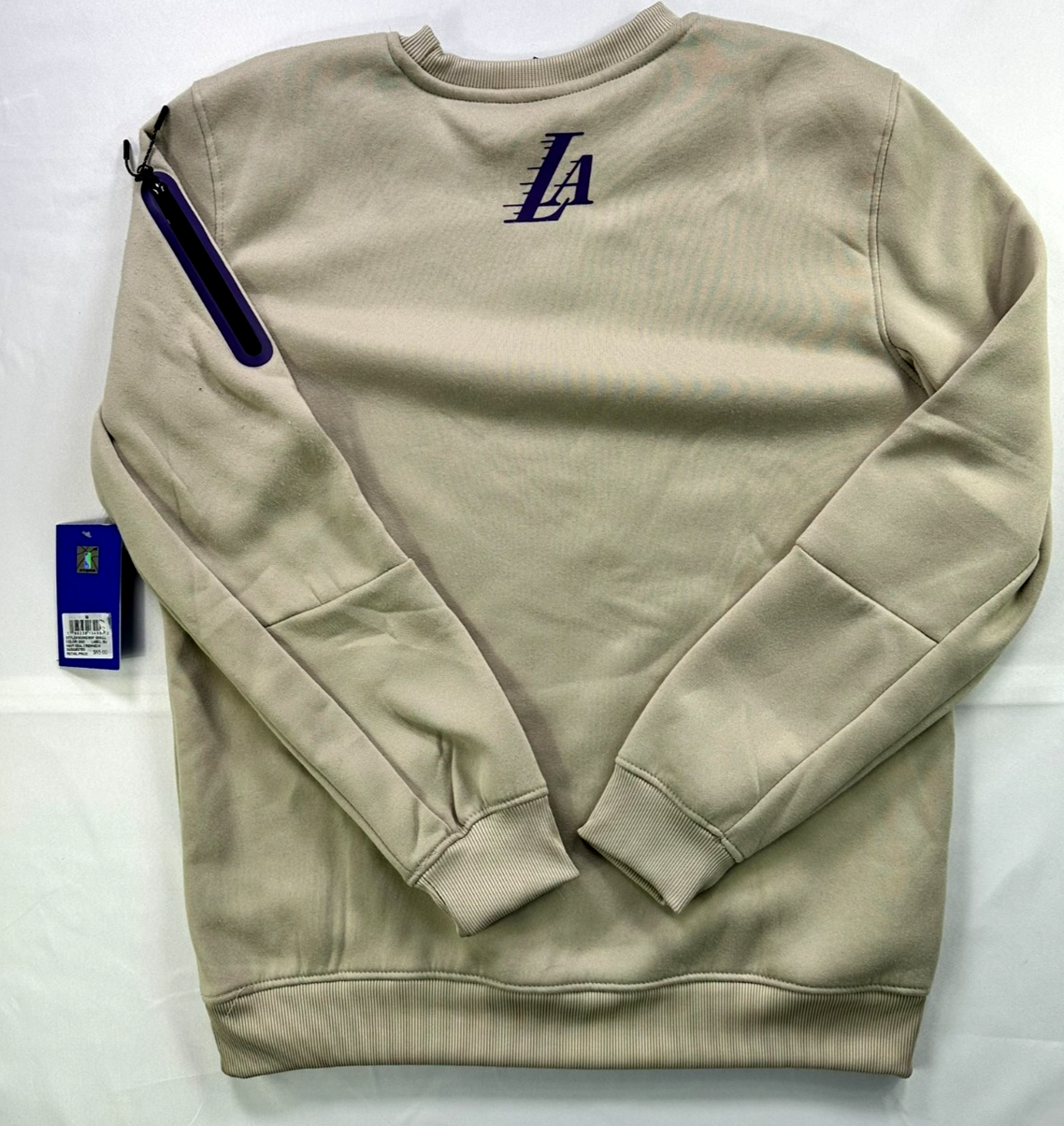 Men's Beige Ultra Game NBA Los Angeles Lakers Sweatshirt- Size M