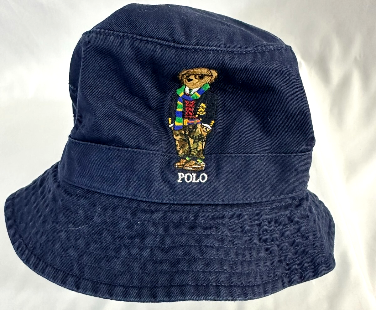 Polo Ralph Lauren Navy "Polo Bear" Bucket Hat- Size L/XL
