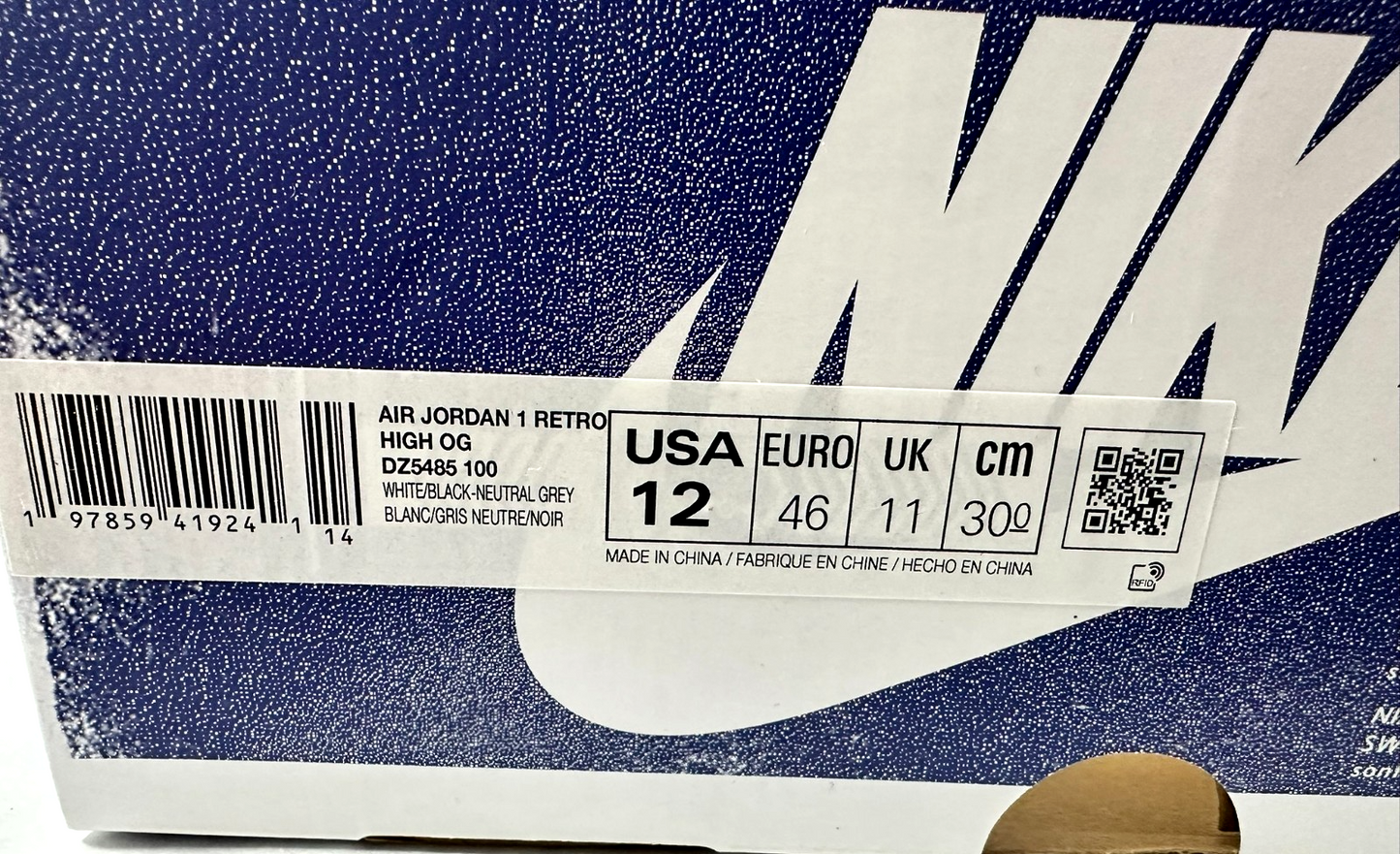 Nike Air Jordan 1 Retro High OG Rare Air- Deep Royal Blue (DZ5485-100) Size 12