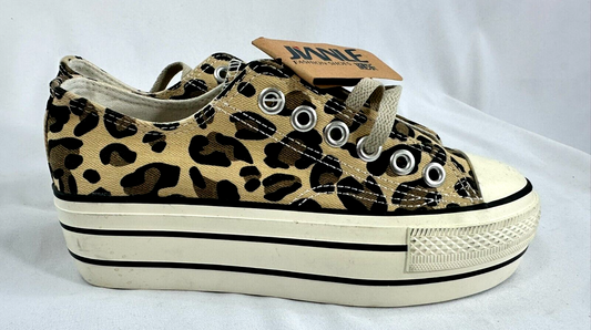 Women's Animal Print Platform Sneakers- Size 6