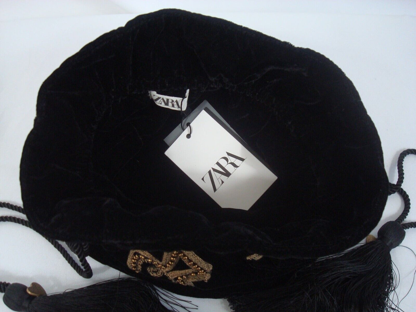 Zara Black Spade Pattern Bag