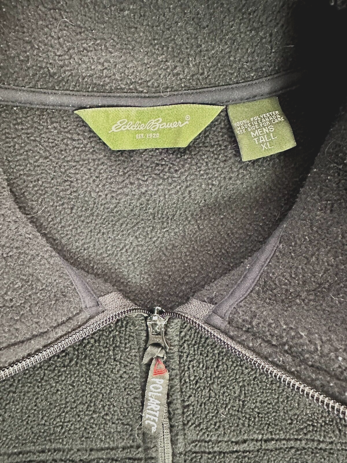 Men's Black Eddie Bauer Fleece Vest - XL/ Tall