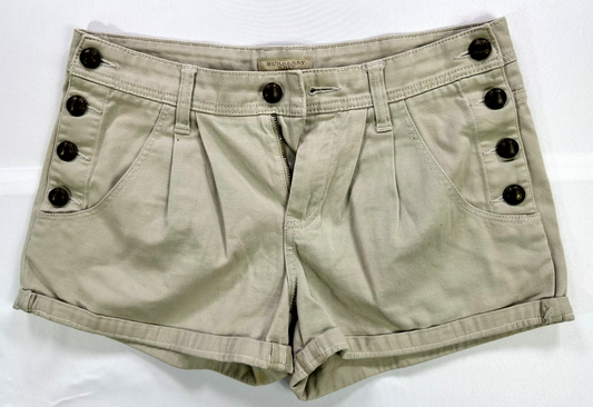 Women's Beige Burberry Brit Chino Shorts- Waist 26