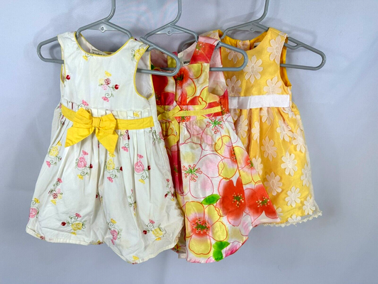 Easter/ Spring Girls Dress Collection- 6-9 Month (3 Dress Lot)