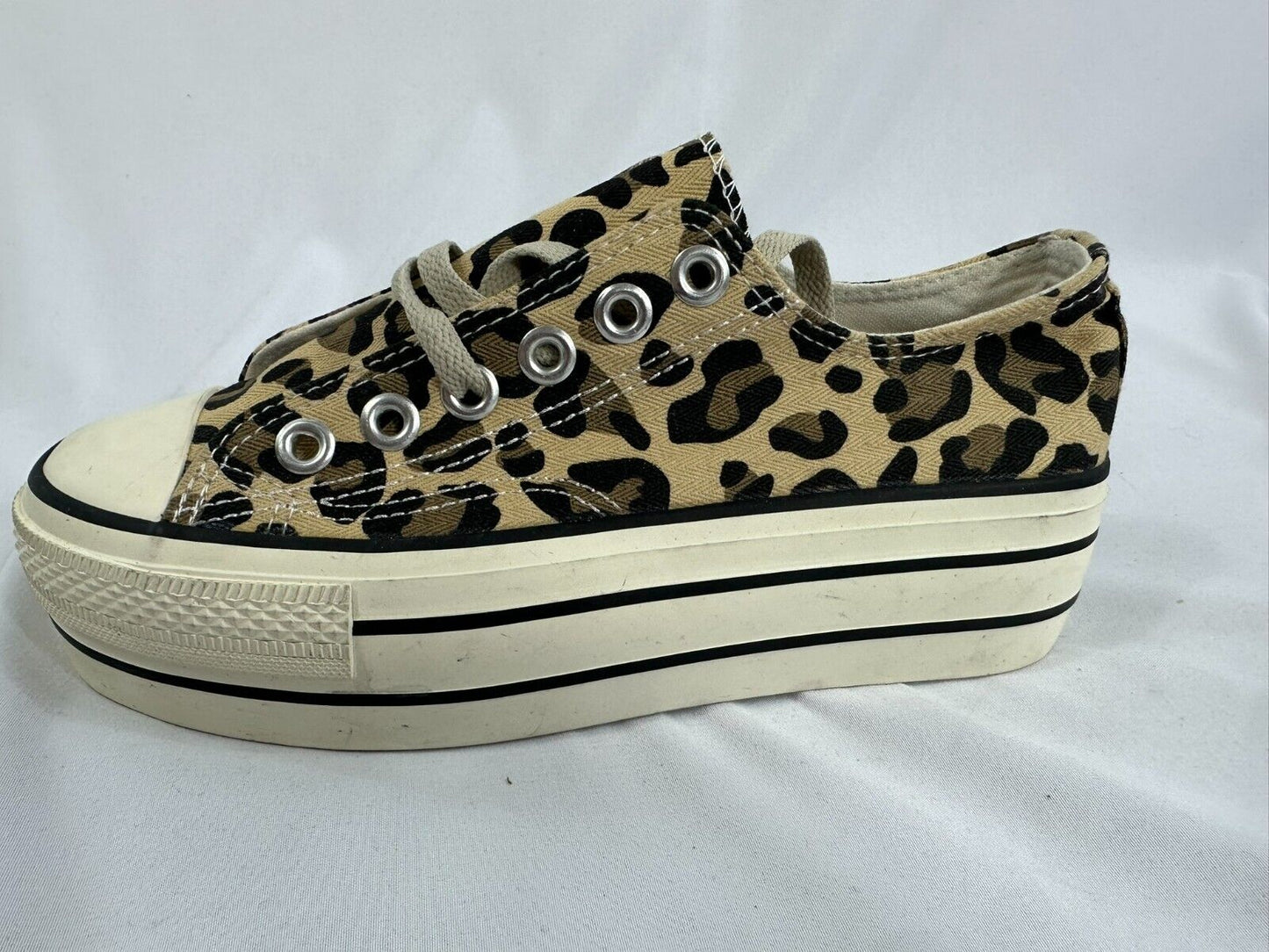 Women's Animal Print Platform Sneakers- Size 6