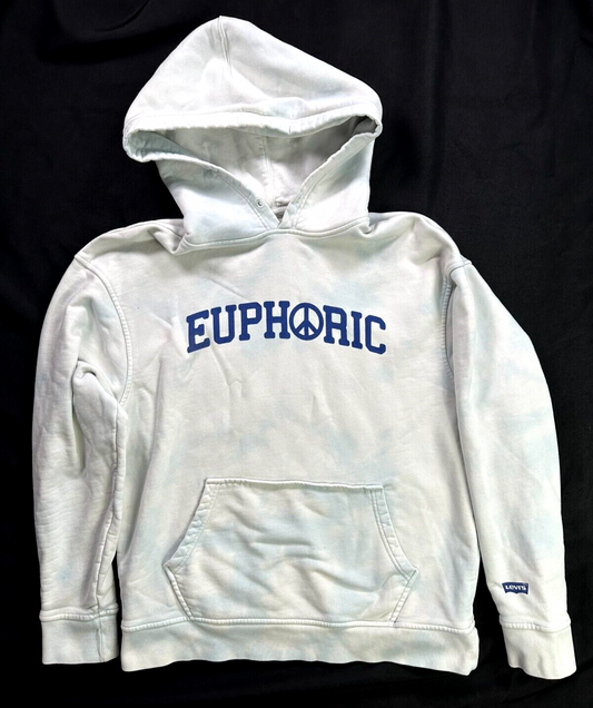 Men's Levis Euphoric Sweatshirt Tie Dye Logo Blue White- Size M