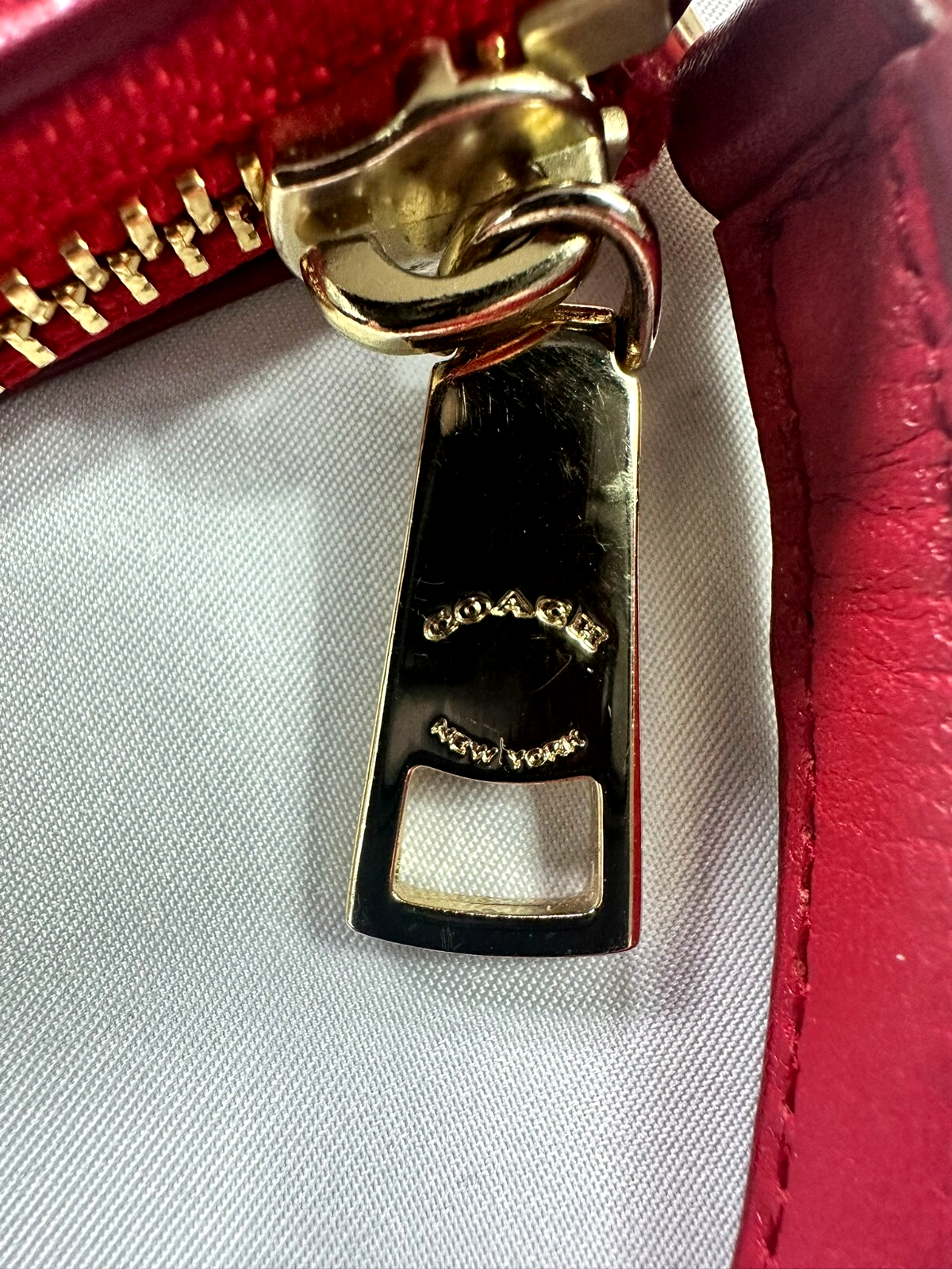 Coach Red Leather East West Crossbody Bag (56517E)