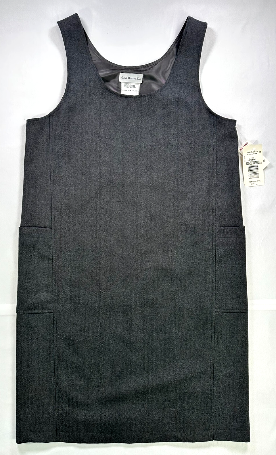 Women's Black Harve Bernard Sport Dress With Pockets- Size 8
