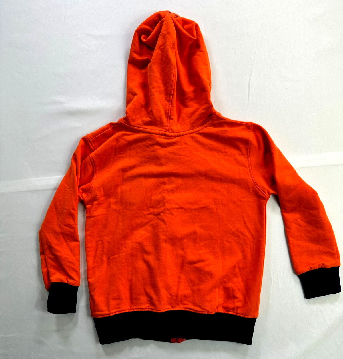 Kids Abercrombie & Fitch Orange & Navy Zip Up Hoodie- Size 8
