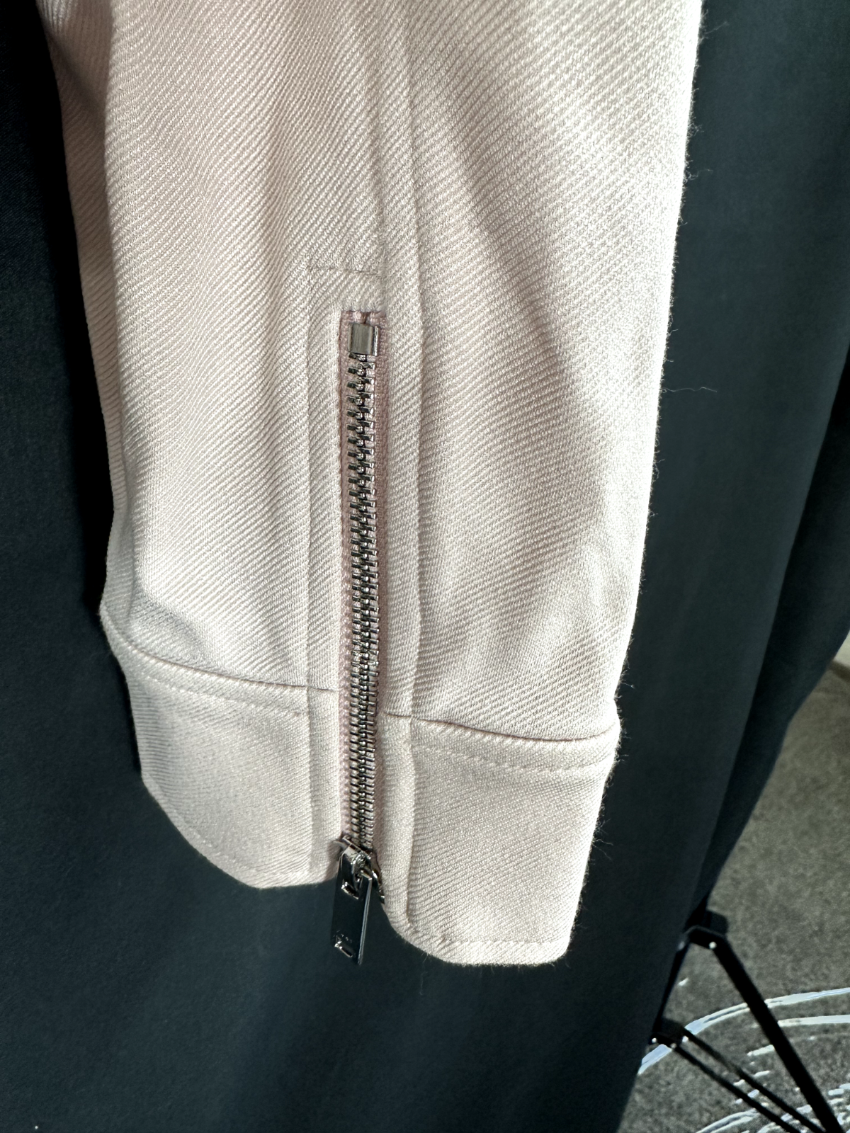DKNY Women's Light Pink Zip Jacket- Size Medium