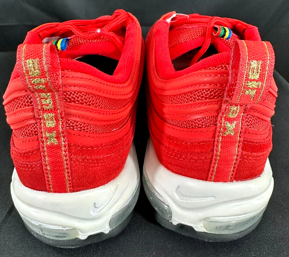 Men's Nike Air Max 97 QS Olympic Rings Challenge Red/ Metallic Gold- Size 13
