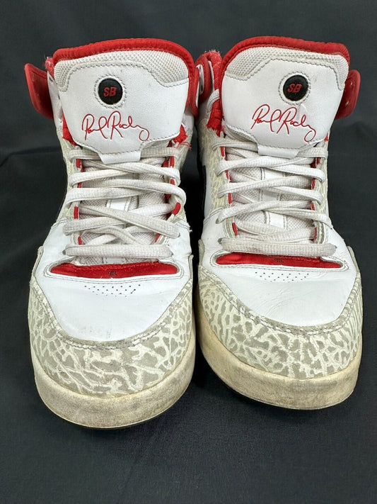 Men's Nike Paul Rodriguez 2 Zoom Air High White Varsity Red- Size 10