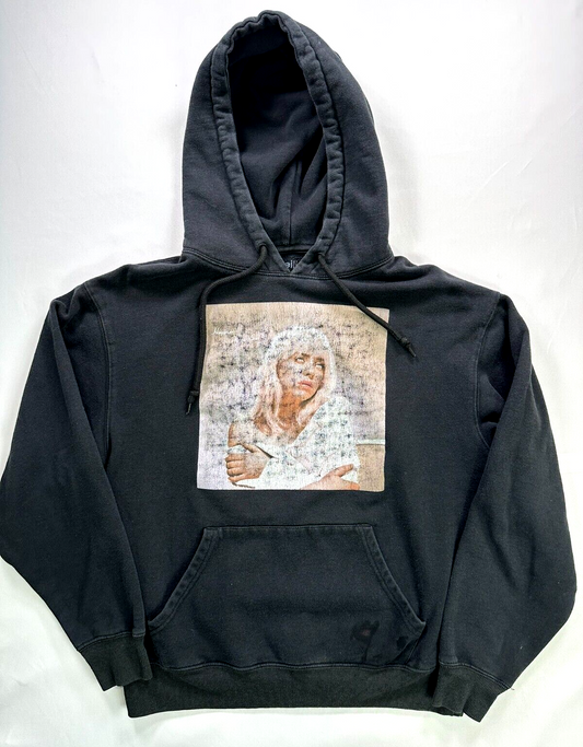 Women's Black Billie Eilish Happier Than Ever Hoodie-Size M