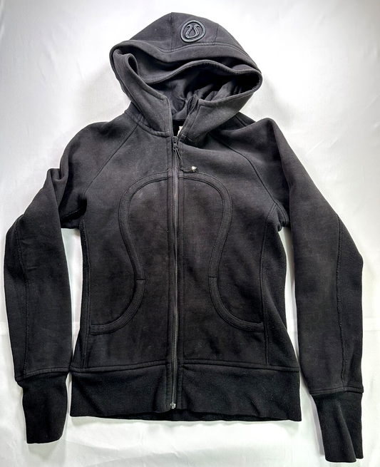 Women's Black Lululemon Athletica Special Edition Scuba Full Zip Hoodie- Size 8