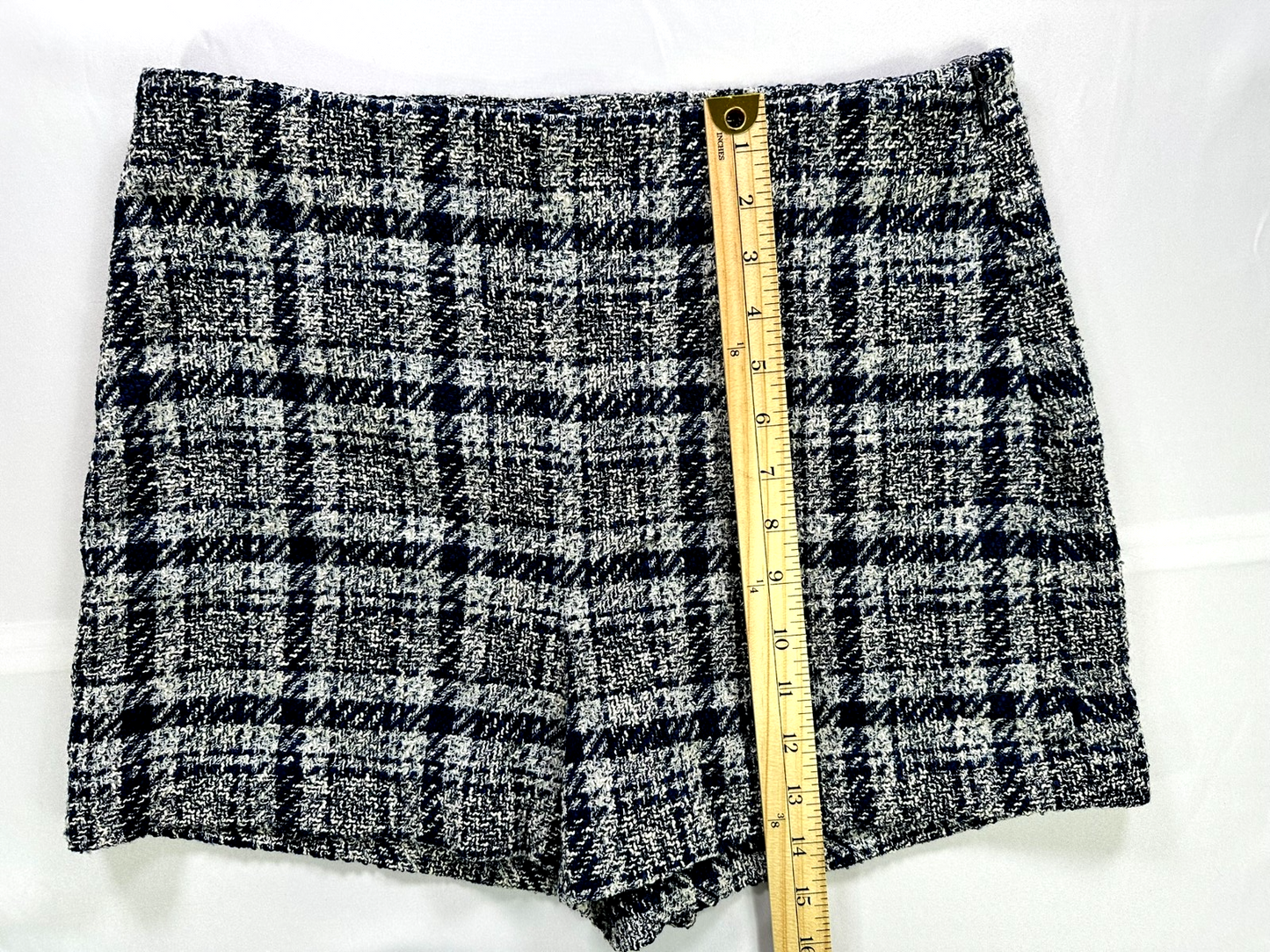 Women's Blue & Gray Zara Twill Shorts- Size L