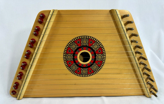 Wooden Romanian Harp Musical Instrument 14 × 8.5 × 1.5" Hearth Song