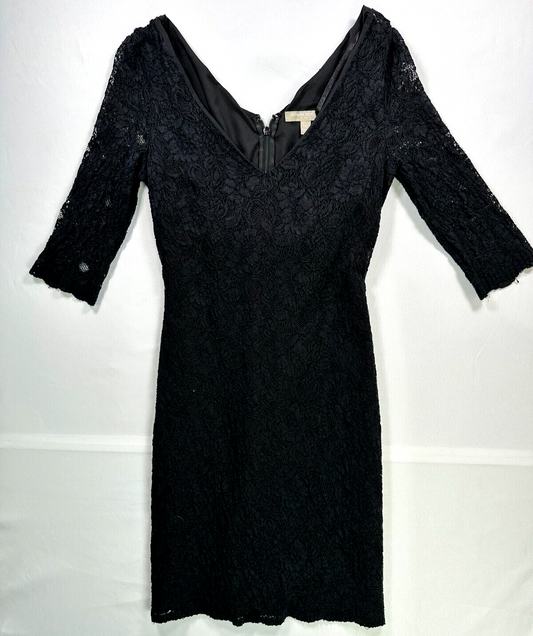 Women's Black Banana Republic Lace Sheath Dress- Size 0