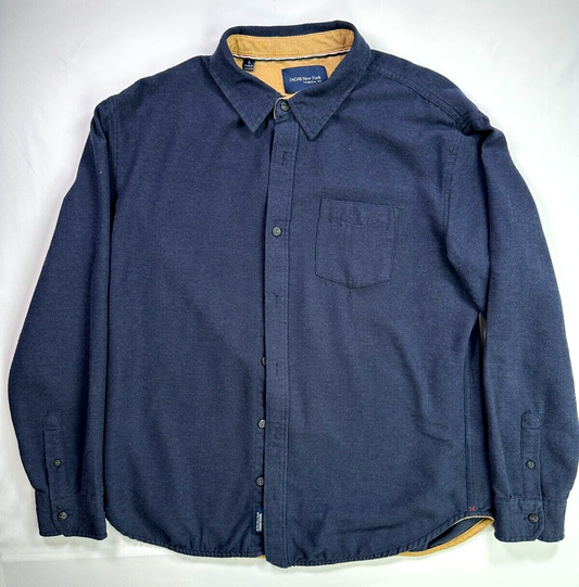 Men's Navy Blue Jachs New York Button Down Shirt- Size L