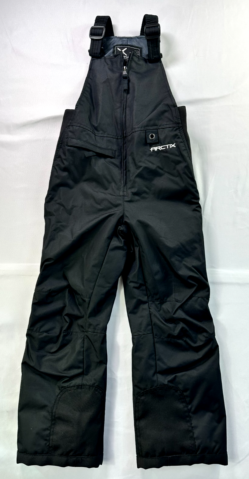 Youth Black Arctix Ski/ Snow Bib Pants Suspenders W/ Pocket- Size XS (5K)