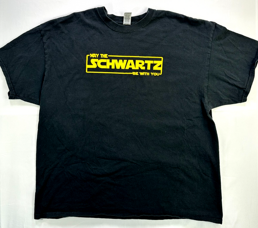 Men's Black May The Schwartz Be With You T-Shirt- Size 2XL
