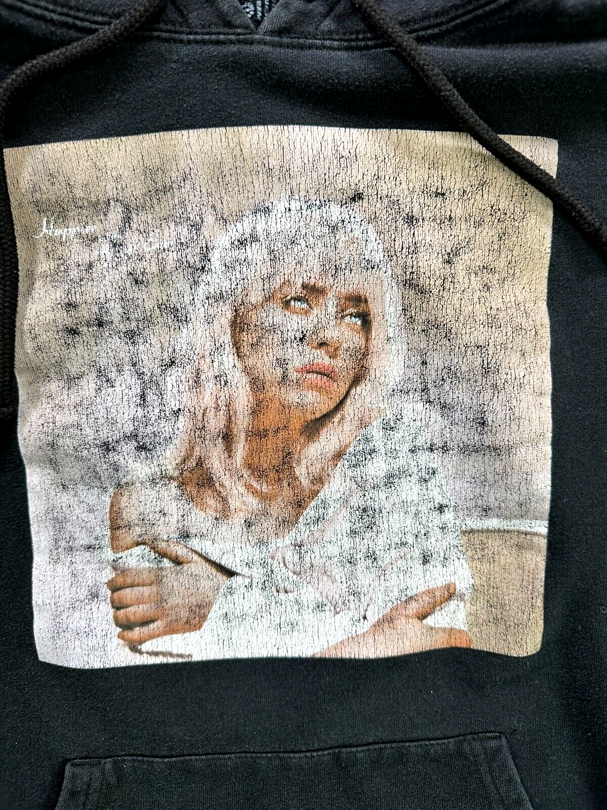 Women's Black Billie Eilish Happier Than Ever Hoodie-Size M
