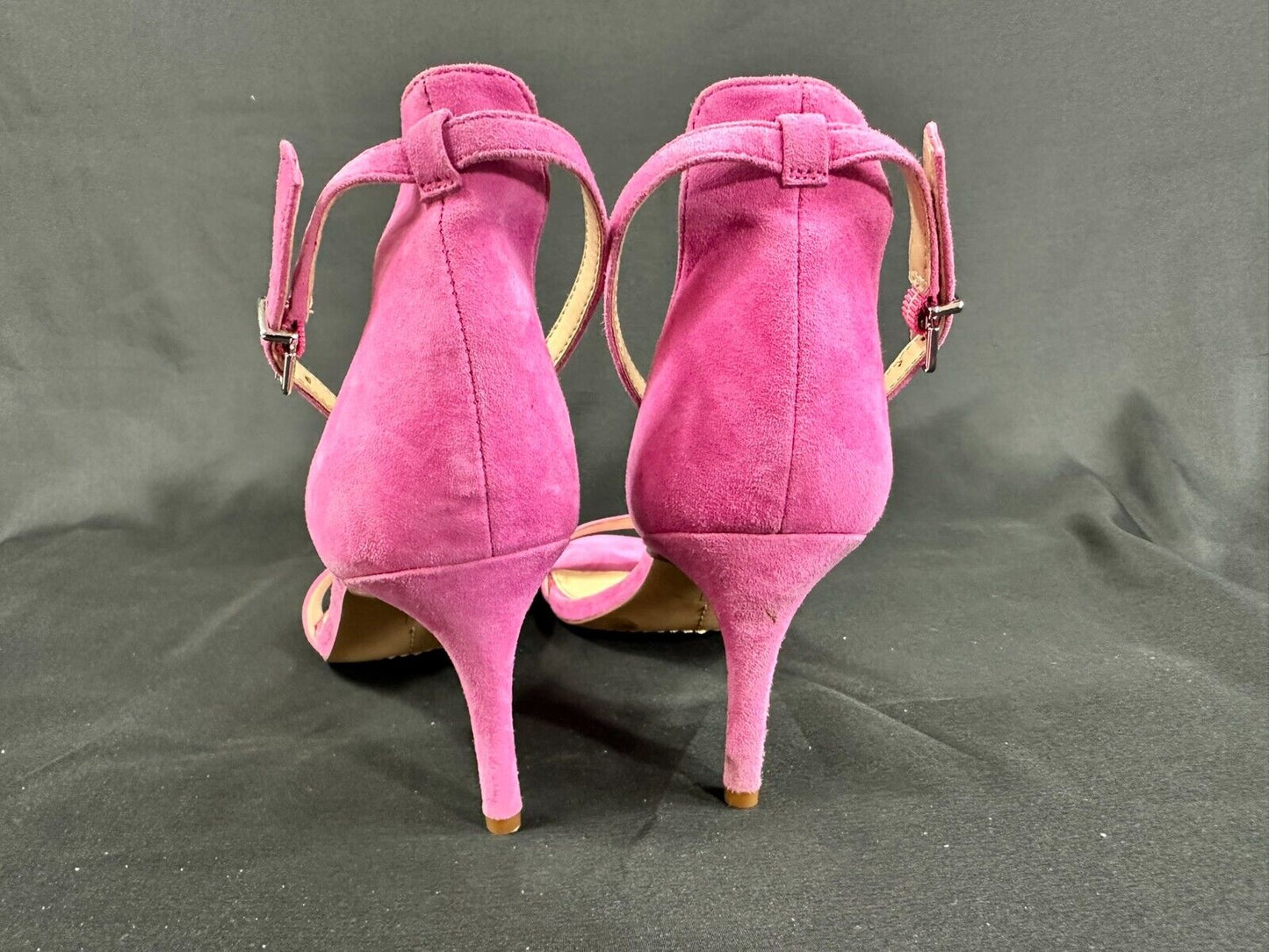 Women's Vince Camuto Fuchsia 3" High Heel Open Toe Strap Shoes- Size 10M