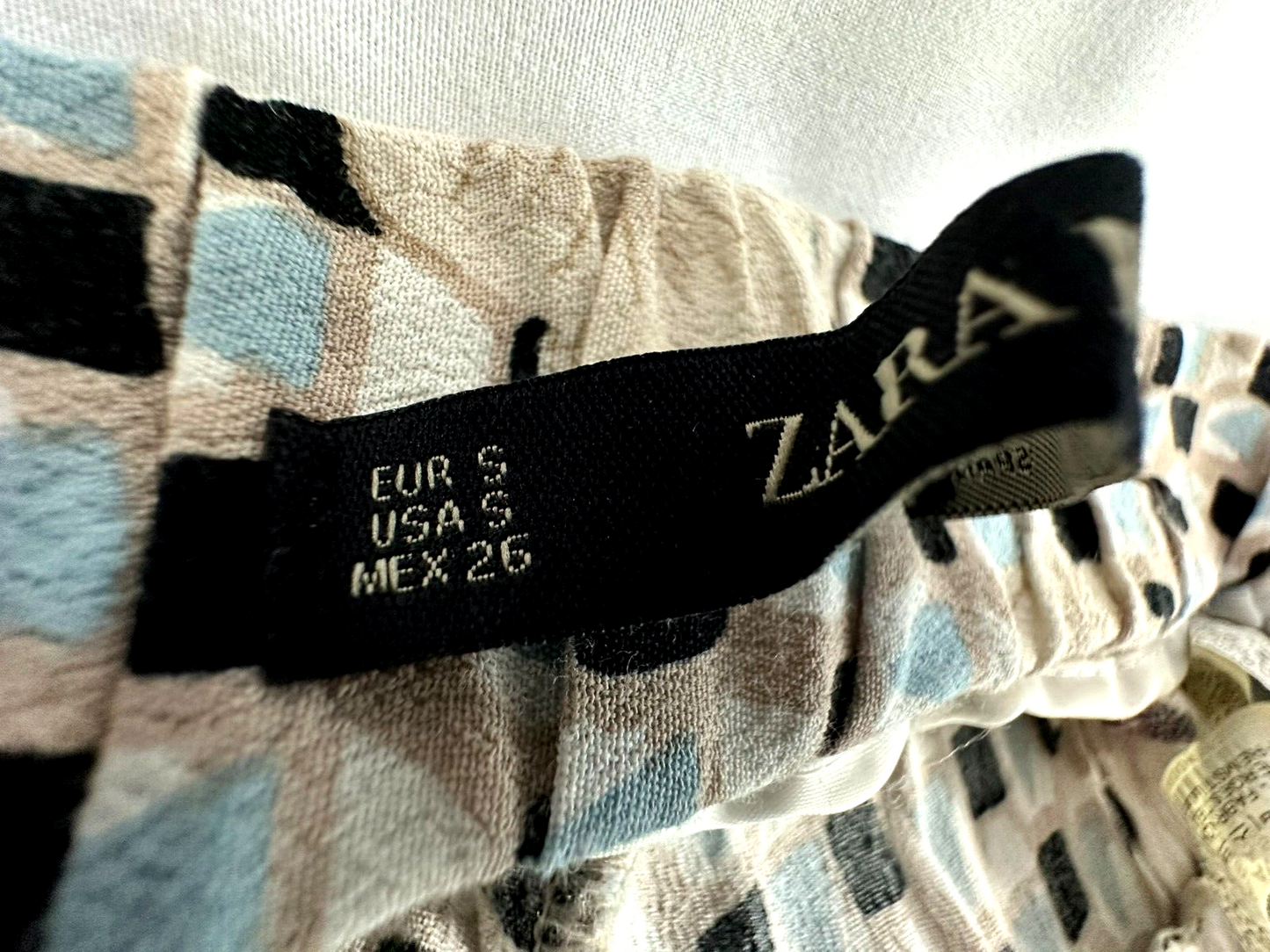 Women's Zara Elastic Waist Printed Comfort Pants- Size S