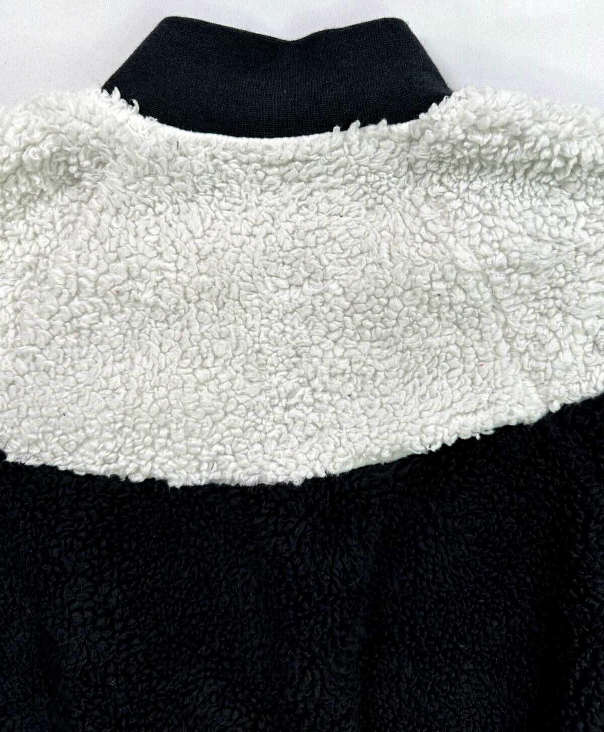 Women's Nike Black & White Fleece Varsity Jacket- Size XS