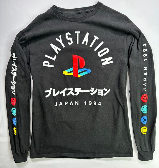 Men's Black Sony Playstation "Japan 1994" Long Sleeve Shirt- Size M