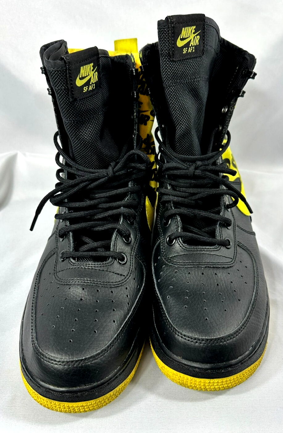 Men's Nike SF Air Force 1 Black & Dynamic Yellow (AR1955-001) Size 12